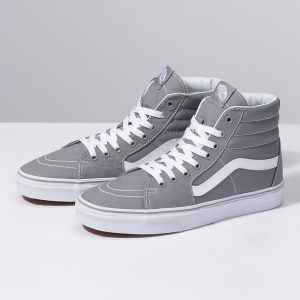 Vans Erkek Spor Ayakkabı Canvas Sk8-Hi Gri | 59949-305